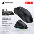 Mouse Gamer Attack Shark X11: Conexão Tri-Mode, 22000 DPI, RGB e Alta Performance