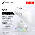 Mouse Gamer Attack Shark X11: Conexão Tri-Mode, 22000 DPI, RGB e Alta Performance