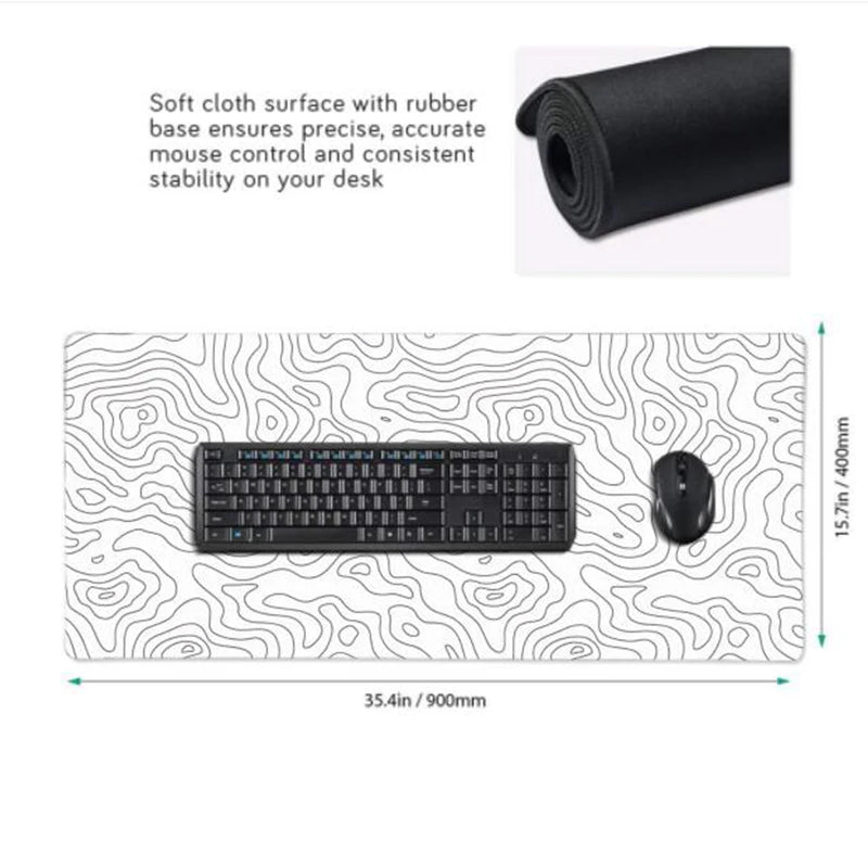 Mouse Pad Gamer: Bordas Reforçadas para Teclado e Computador